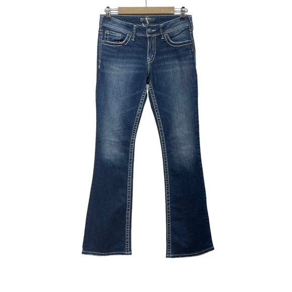 Silver Jeans Suki Dark Wash Bootcut Jeans Size 28 Y2K Elena Gilbert Western - Picture 1 of 8